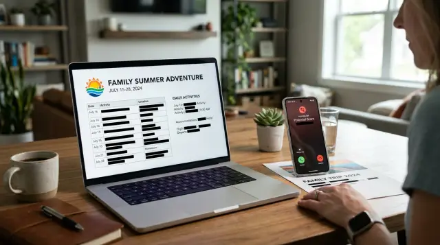 Shared itinerary privacy: what to remove after a trip