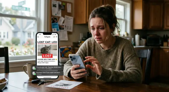 Lost pet ransom scams: how posts expose your details