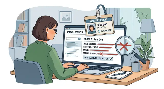 Remove old workplace from a data broker profile correctly
