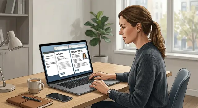Remove old conference bios after you switch companies