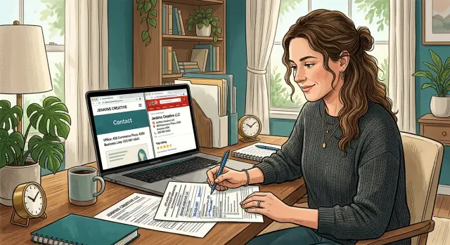 Separate business and personal information online