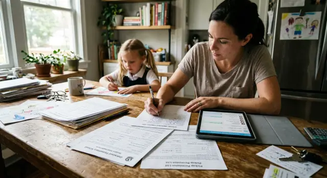 Home address exposure through caregiver and family records
