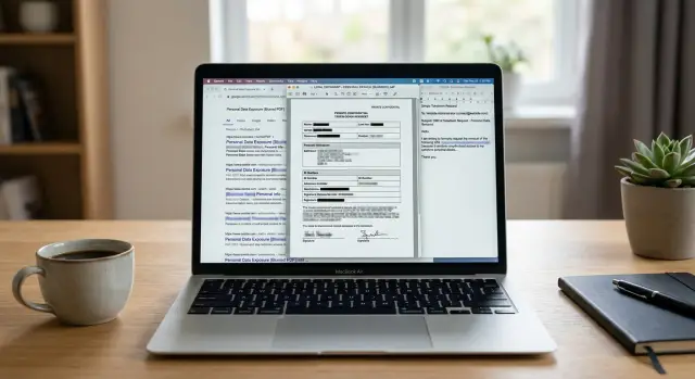Remove personal data from PDFs on document sharing sites