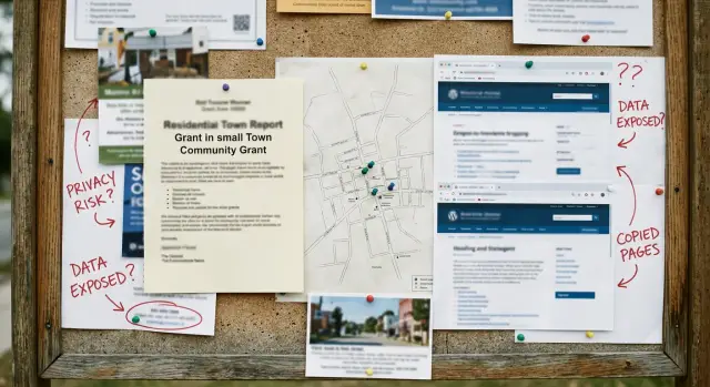 Community grant winner pages can expose your address
