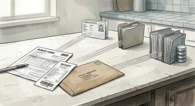 Rebate form privacy: how one claim becomes a household file