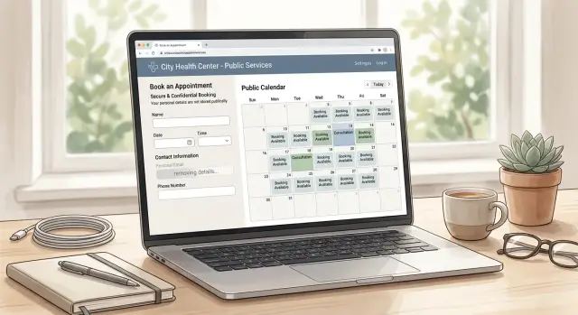 Remove personal data from public calendars and booking pages