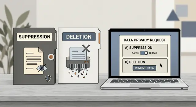 Suppression vs deletion: what privacy requests really do