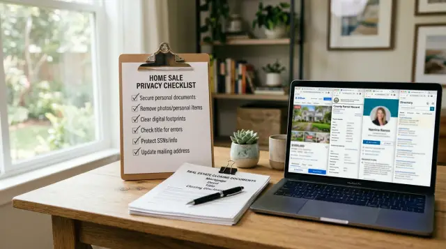 Selling a house privacy checklist before and after closing