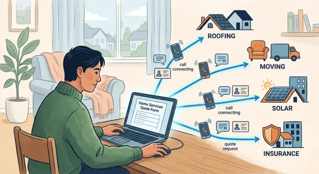 Home services quote marketplaces and the one-form lead chain