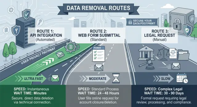 Why data removals take longer: API, forms, and law