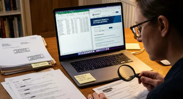 Remove personal data from campaign donations and petitions