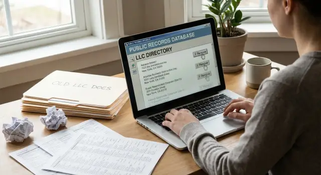 Remove personal data from a dissolved LLC online
