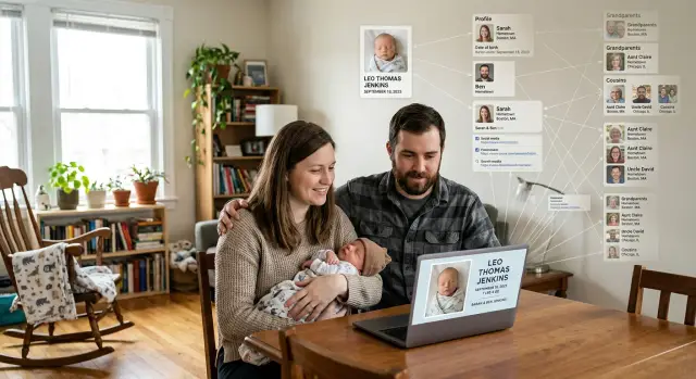 Birth announcement privacy risks and how details spread