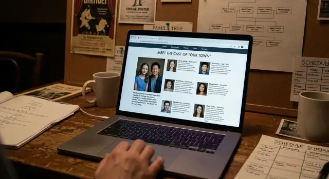 Community theater cast page privacy: how families get exposed