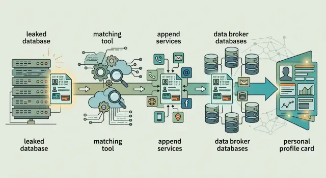 How breach data ends up in broker databases: a simple map